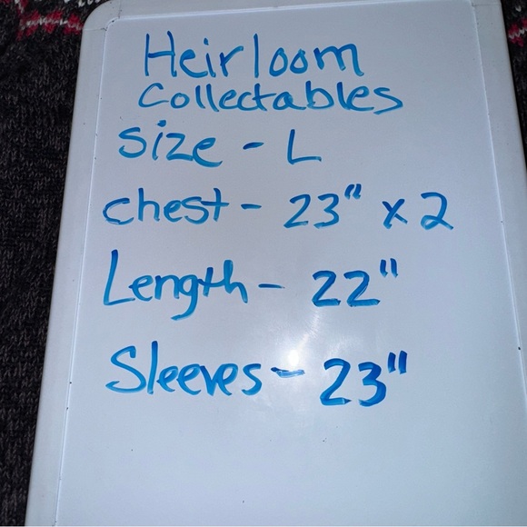 Heirloom Collectibles Women’s Large Nordic Zip Christmas Sweater Fair Isle - Picture 6 of 6